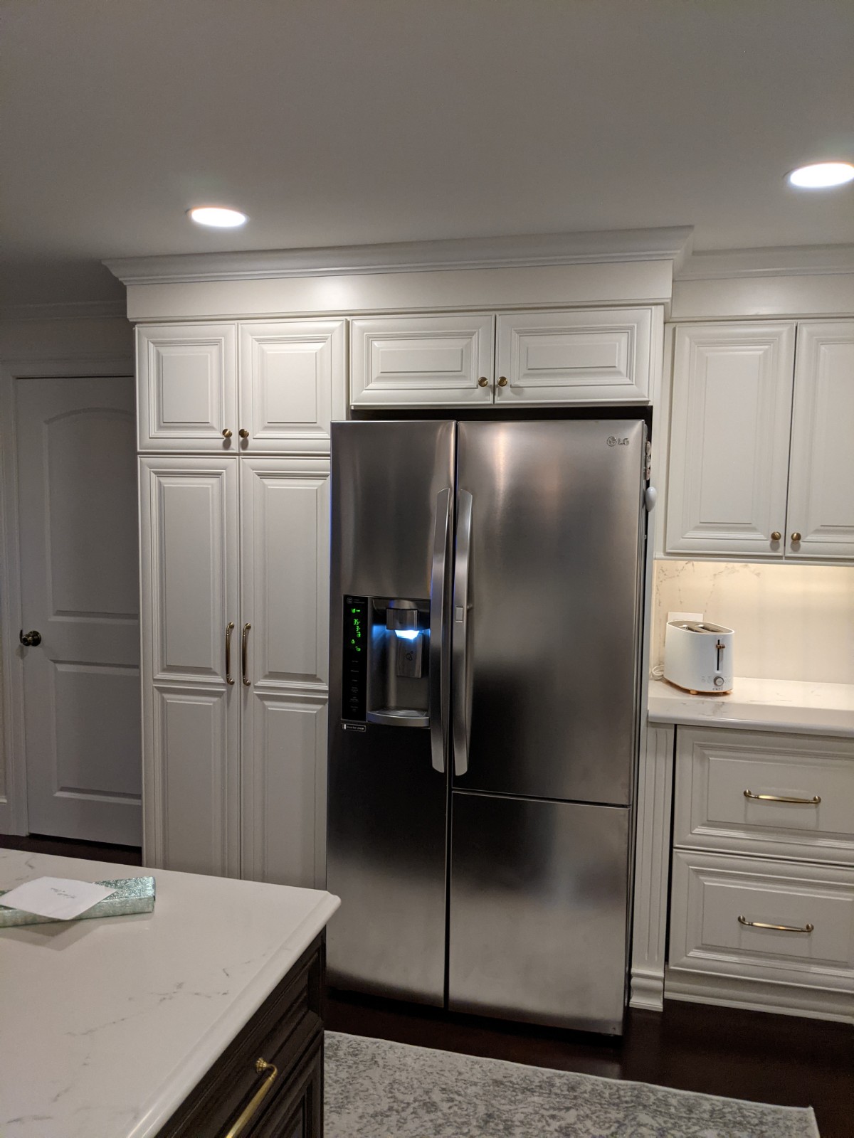 Another view of the refrigerator area.