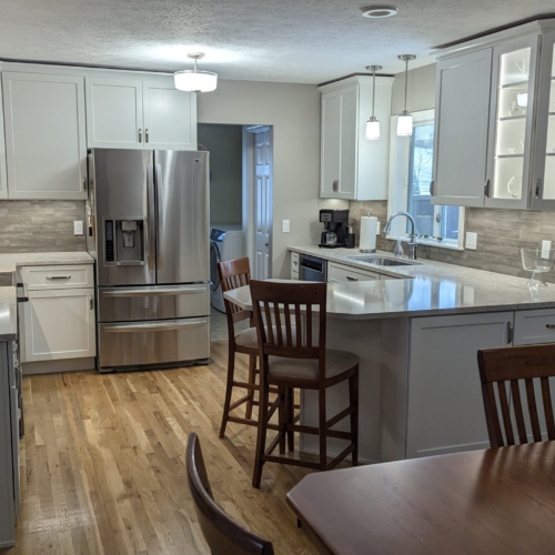 Finished view of the remodeled kitchen